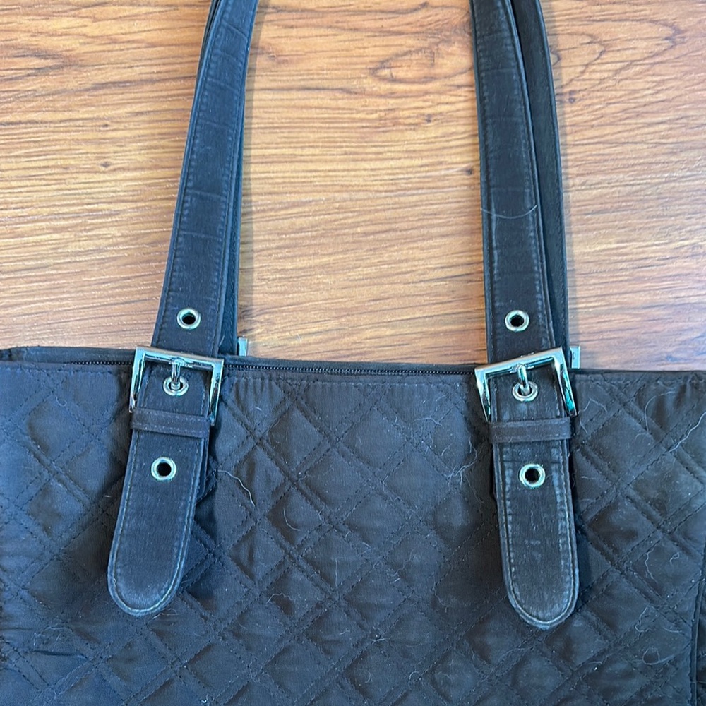 Vera Bradley brown Tote with Silver Hardware - Picture 3 of 3
